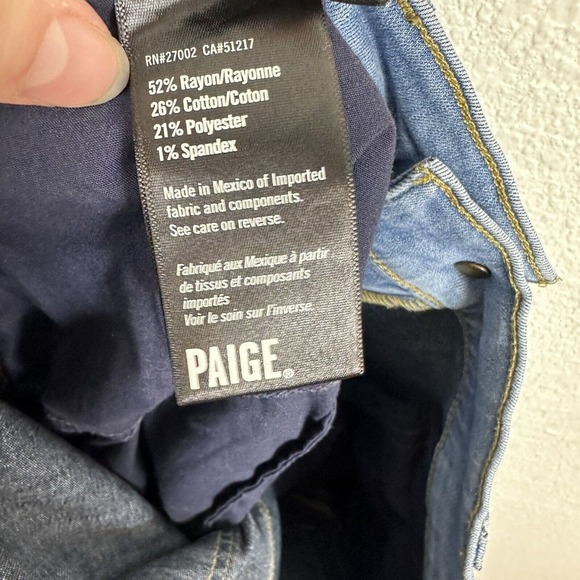 Paige Denim Jeans Mens 36 x 28 Blue Light Wash Stretch Rayon Lennox Straight Leg - Picture 5 of 10